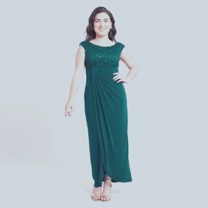 Sleeveless Floor Length Wrap Dress